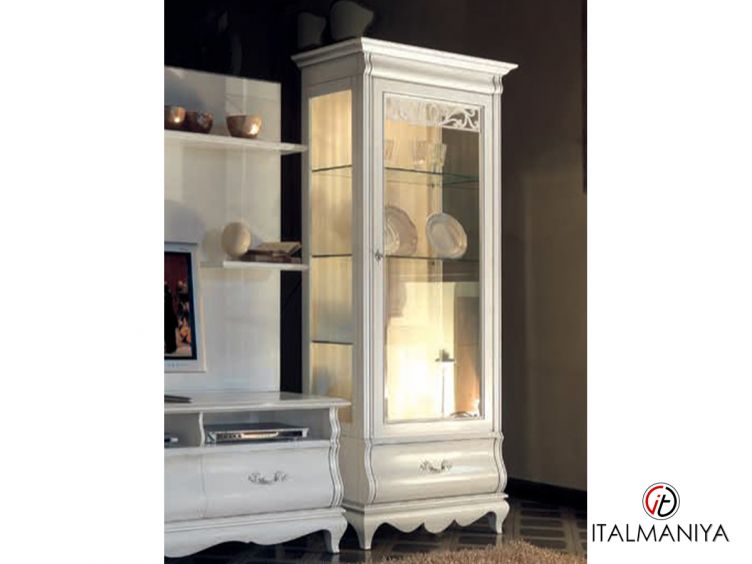 Фото 1 - Витрина Bella Italia белая фабрики Vaccari Cav. Giovanni из массива дерева в классическом стиле