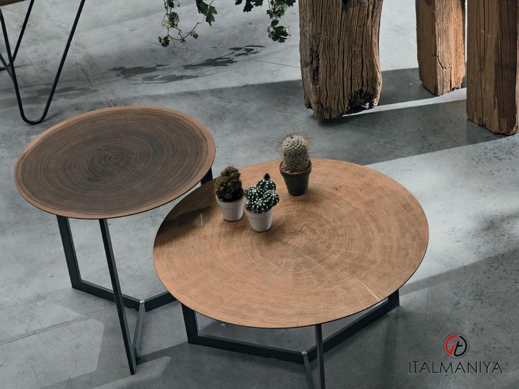 Фото 1 - Журнальный столик Joy wood фабрики Tomasella из металла в современном стиле