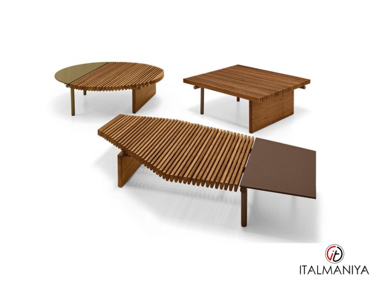 Фото 1 - Журнальный столик Talamone фабрики Arketipo (производство Италия) из массива дерева коричневого цвета в современном стиле
