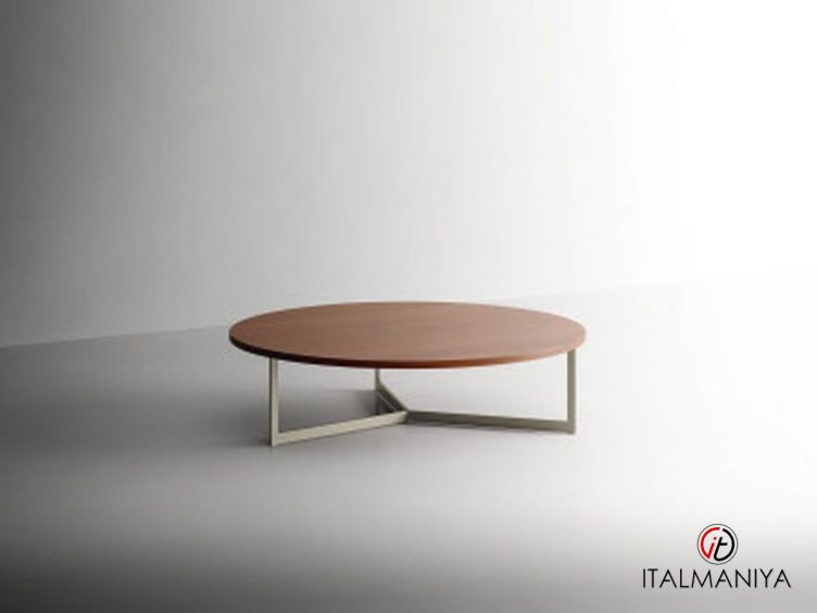 Фото 1 - Журнальный столик Class Lipari 9T200005L/3L/1L фабрики Tomasella (производство Италия) из металла цвета орехового дерева в современном стиле