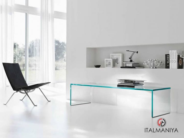 Фото 1 - Журнальный столик Capo Horn фабрики Tonelli (производство Италия) из стекла в современном стиле