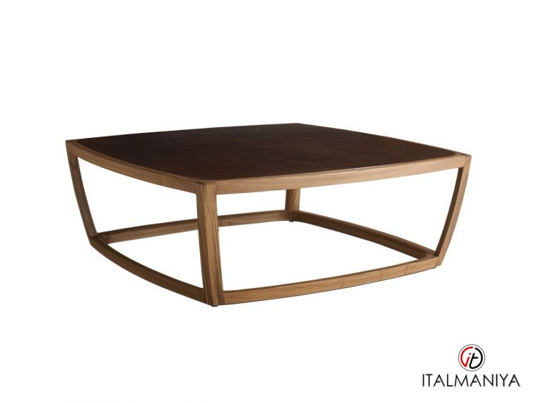 Фото 1 - Журнальный столик Loop квадратный фабрики Ulivi (производство Италия) из массива дерева коричневого цвета в современном стиле
