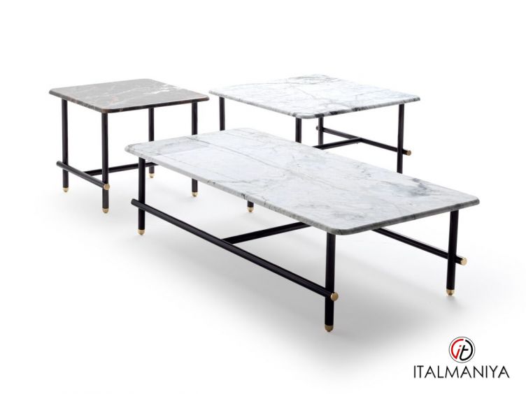 Фото 1 - Журнальный столик Object фабрики Ulivi (производство Италия) из металла черного цвета в стиле лофт