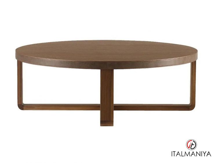 Фото 1 - Журнальный столик Park круглый фабрики Ulivi (производство Италия) из массива дерева коричневого цвета в стиле лофт