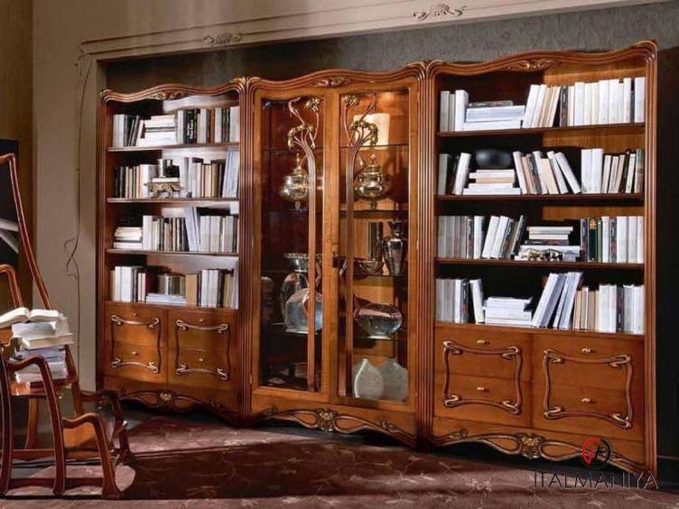 Фото 1 - Библиотека Liberty фабрики Medea (производство Италия) из массива дерева в классическом стиле