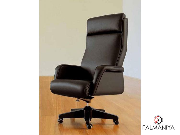 Фото 1 - Кресло для кабинета Ypsilon руководителя фабрики Mascheroni из металла в обивке из кожи в современном стиле