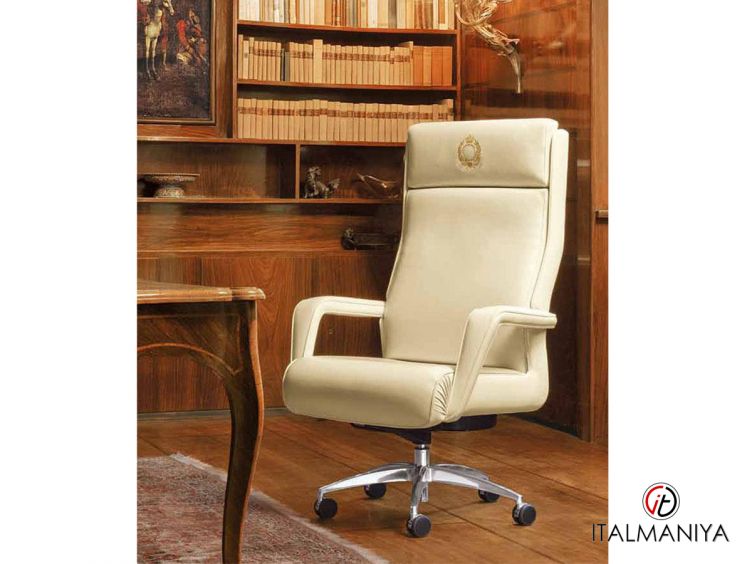 Фото 1 - Кресло для кабинета Ypsilon BR руководителя фабрики Mascheroni из металла в обивке из кожи в современном стиле