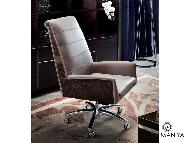 Фото 1 - Кресло для кабинета 4081/S руководителя фабрики Giorgio Collection из металла в обивке из кожи в современном стиле