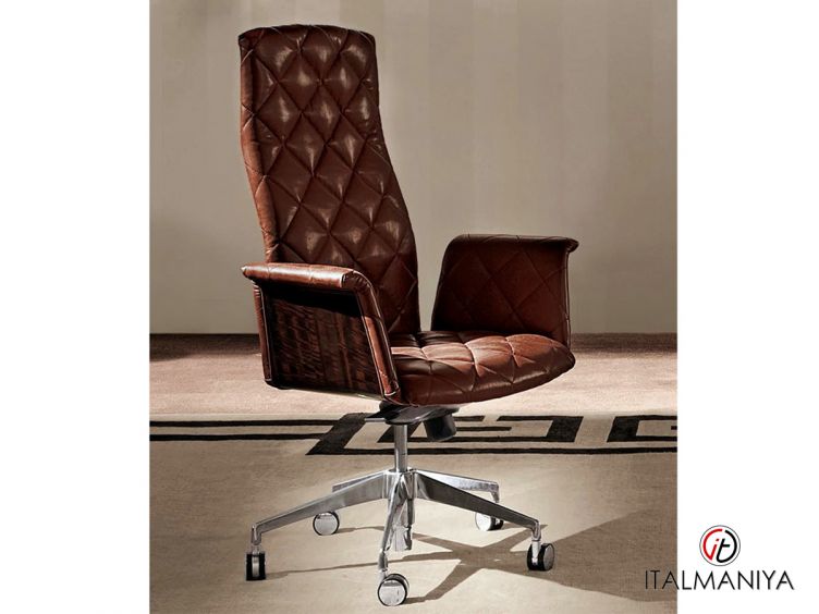 Фото 1 - Кресло для кабинета 5081/L руководителя фабрики Giorgio Collection из металла в обивке из кожи в современном стиле