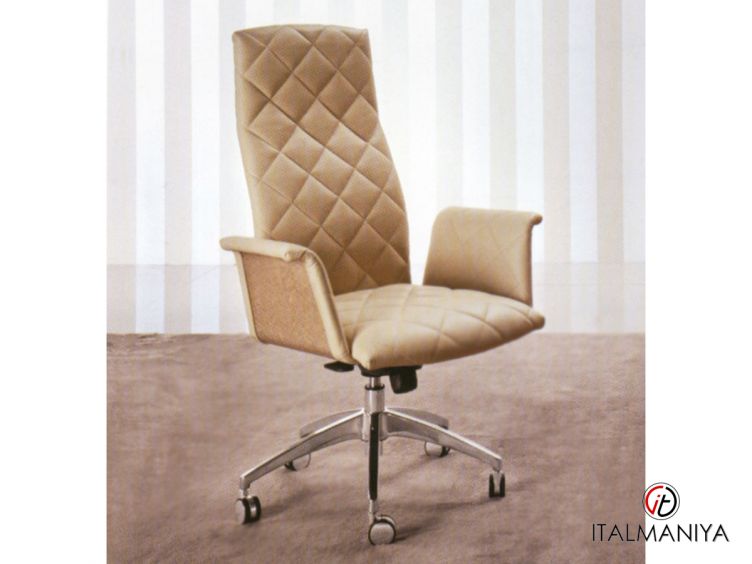 Фото 1 - Кресло для кабинета 3081/L руководителя фабрики Giorgio Collection из металла в обивке из кожи в современном стиле