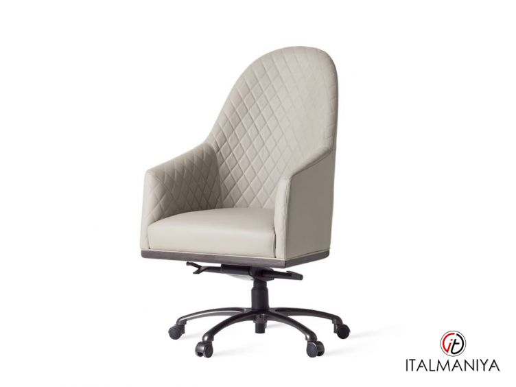 Фото 1 - Кресло для кабинета Montnapoleone фабрики Medea (производство Италия) из МДФ в обивке из кожи в современном стиле