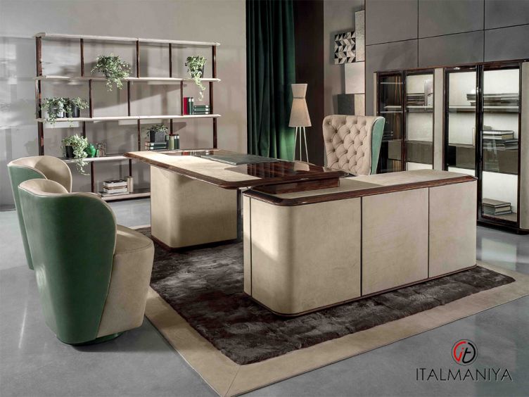 Фото 1 - Кабинет Bruce фабрики Ulivi (производство Италия) из массива дерева серого цвета в современном стиле