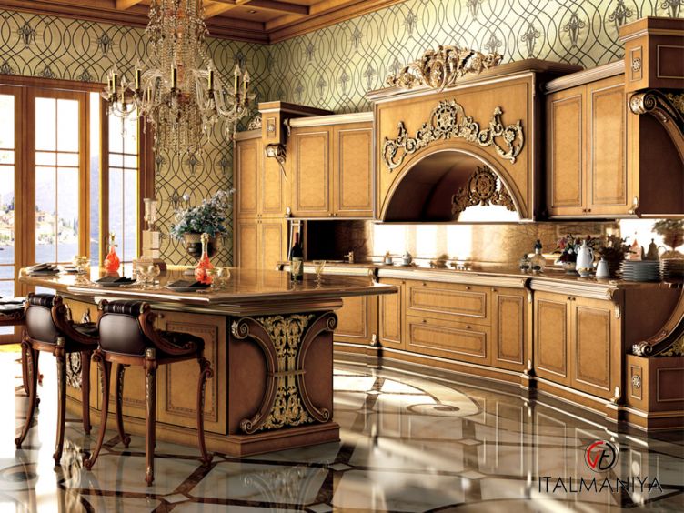 Фото 1 - Кухня Riva raffles фабрики Riva из массива дерева в классическом стиле