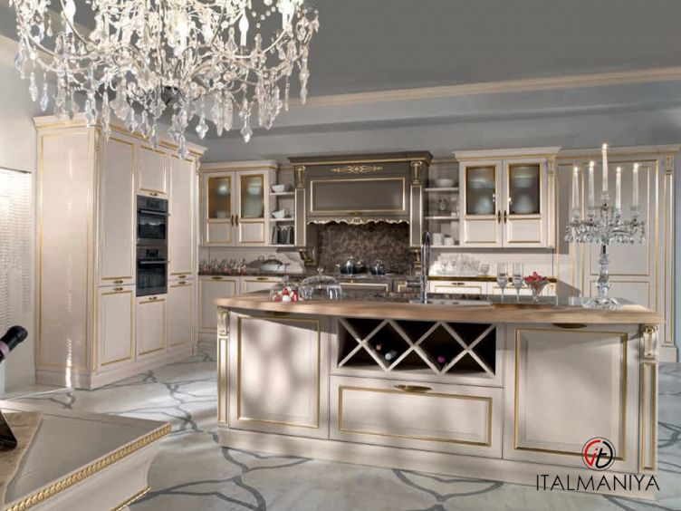 Фото 1 - Кухня Bella Italia Cucina Julia фабрики Vaccari Cav. Giovanni из массива дерева в классическом стиле
