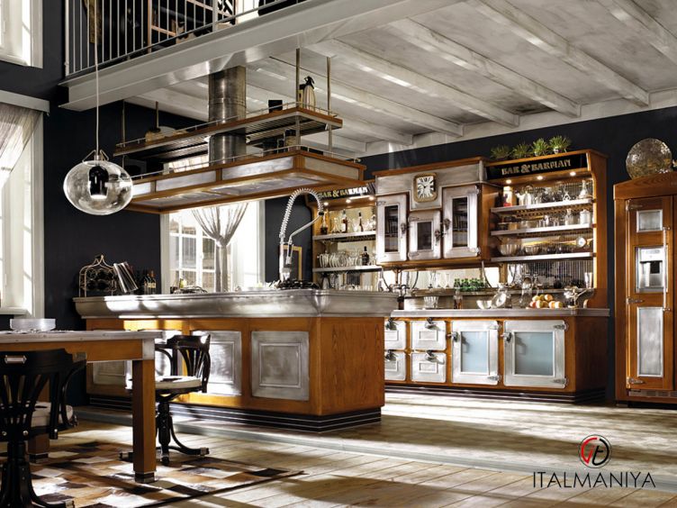 Фото 1 - Кухня Bar & barmen фабрики Marchi Cucine из массива дерева в современном стиле