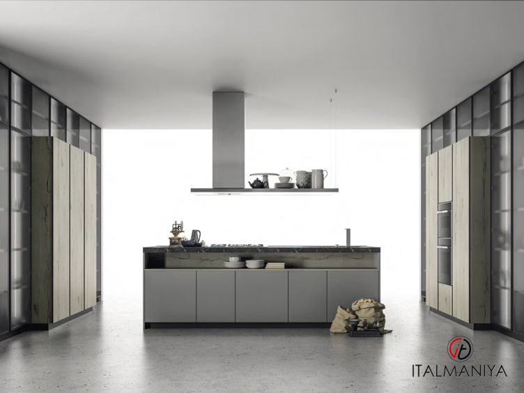 Фото 1 - Кухня Aspen Composizione 2 фабрики Doimo Cucine (производство Италия) из МДФ в современном стиле