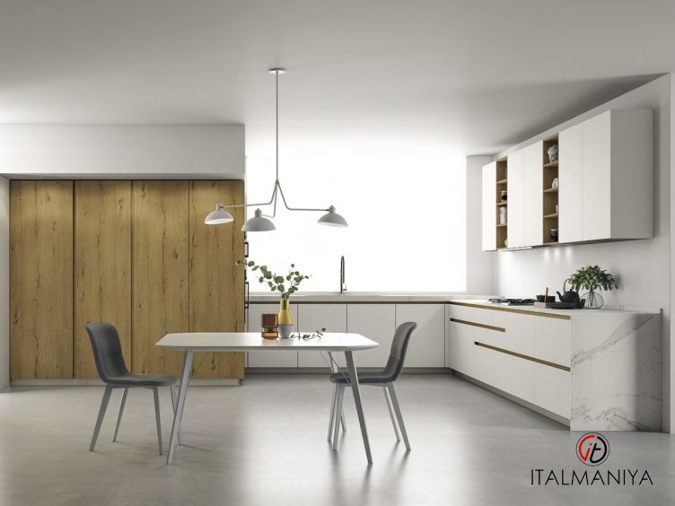 Фото 1 - Кухня Aspen Composizione 3 фабрики Doimo Cucine (производство Италия) из МДФ в современном стиле
