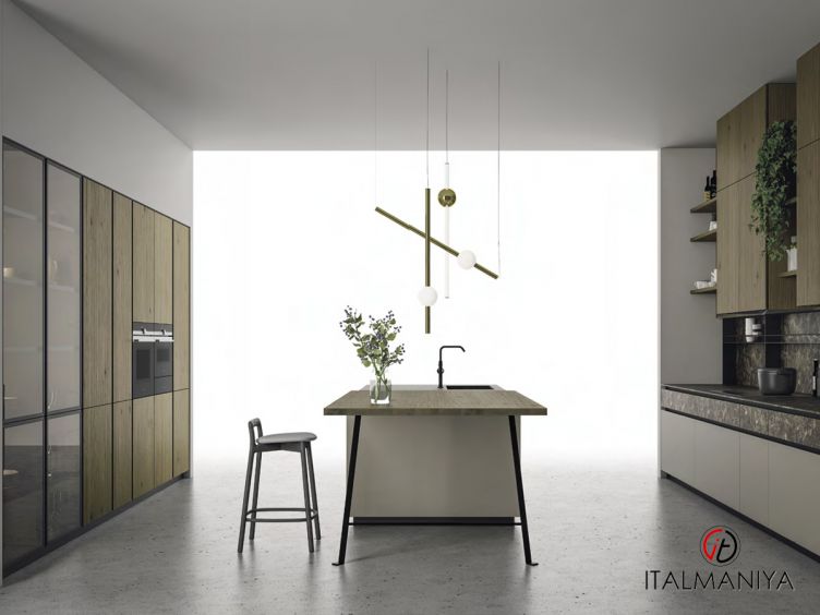 Фото 1 - Кухня Aspen Composizione 6 фабрики Doimo Cucine (производство Италия) из МДФ в современном стиле