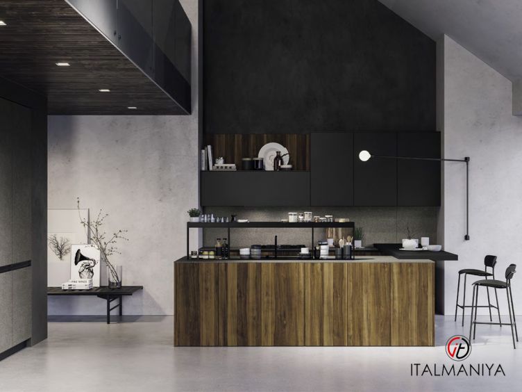 Фото 1 - Кухня Globetrotting Landscape 02 фабрики Doimo Cucine (производство Италия) из МДФ в современном стиле
