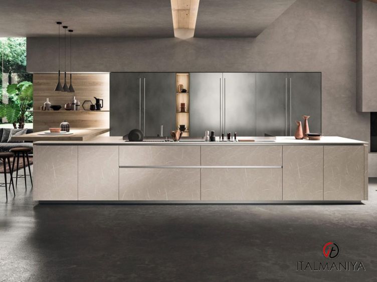 Фото 1 - Кухня Time Composizione T_03 фабрики Gentili Cucine (производство Италия) из МДФ в современном стиле