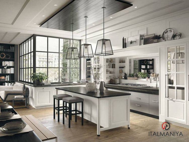 Фото 1 - Кухня Bellagio фабрики Marchi Cucine (производство Италия) из массива дерева в классическом стиле
