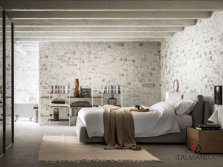 Фото 1 - Кровать Milano фабрики Alf в стиле лофт из массива дерева