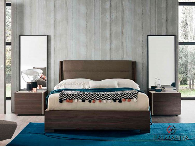 Фото 1 - Кровать Da-do Dice фабрики Alf из МДФ в обивке из ткани в современном стиле