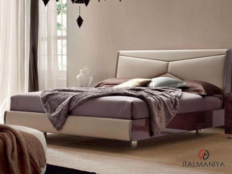 Фото 1 - Кровать Eva Elegance фабрики Alf из МДФ в обивке из кожи в современном стиле