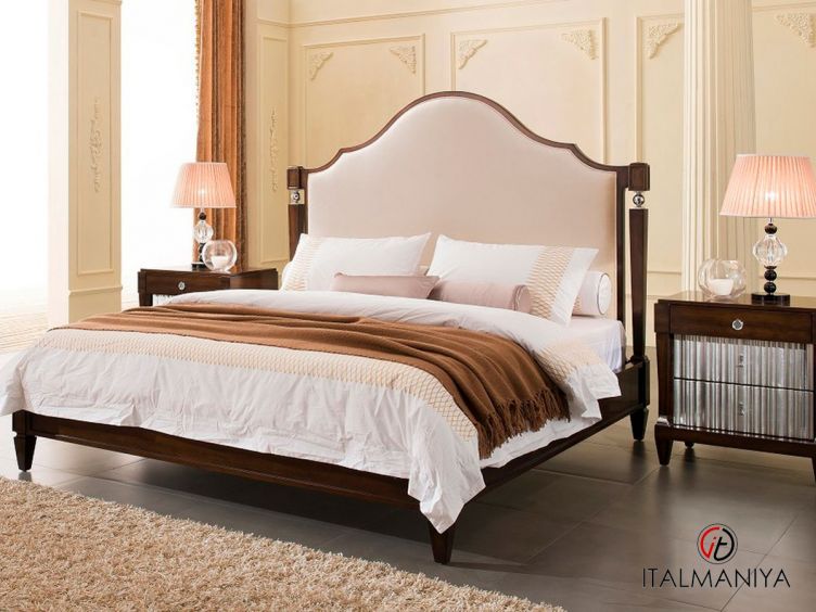 Фото 1 - Кровать Mestre с решеткой FB.BD.MES.2 фабрики Fratelli Barri (производство Италия) из массива дерева в обивке из ткани в стиле арт-деко