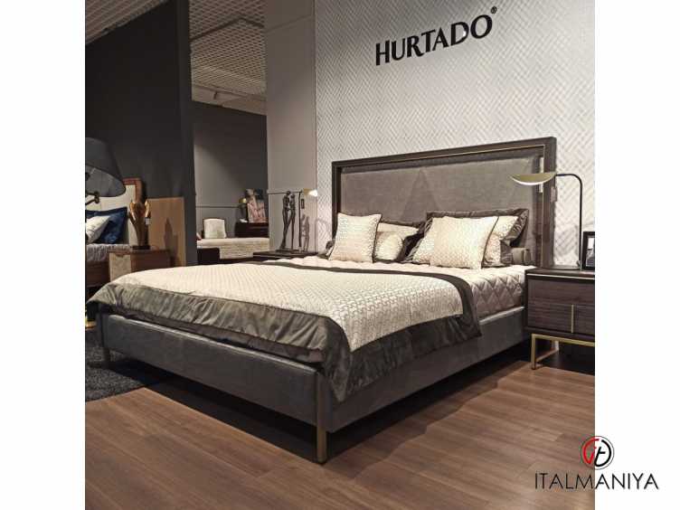 Фото 1 - Кровать Coral HD.BD.CA.352 фабрики Hurtado (производство Испания) из массива дерева в обивке из ткани в современном стиле
