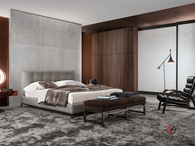 Фото 1 - Кровать Andersen Quilt фабрики Minotti из металла в современном стиле