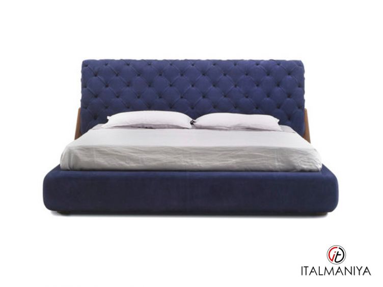 Фото 1 - Кровать Chanel фабрики Ulivi (производство Италия) из массива дерева в обивке из кожи в стиле арт-деко