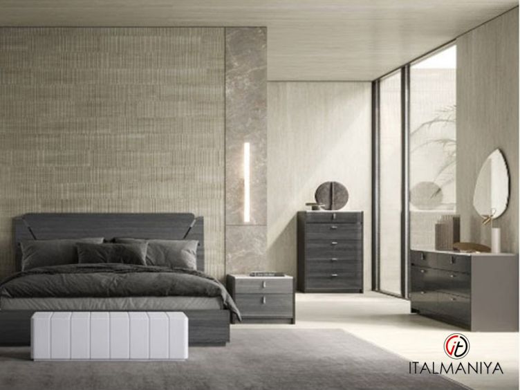 Фото 1 - Спальня Class Vulcano фабрики Tomasella (производство Италия) из массива дерева серого цвета в современном стиле