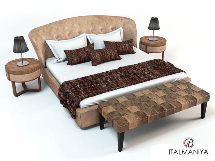 Фото 1 - Спальня Sally фабрики Ulivi (производство Италия) из массива дерева серого цвета в стиле арт-деко
