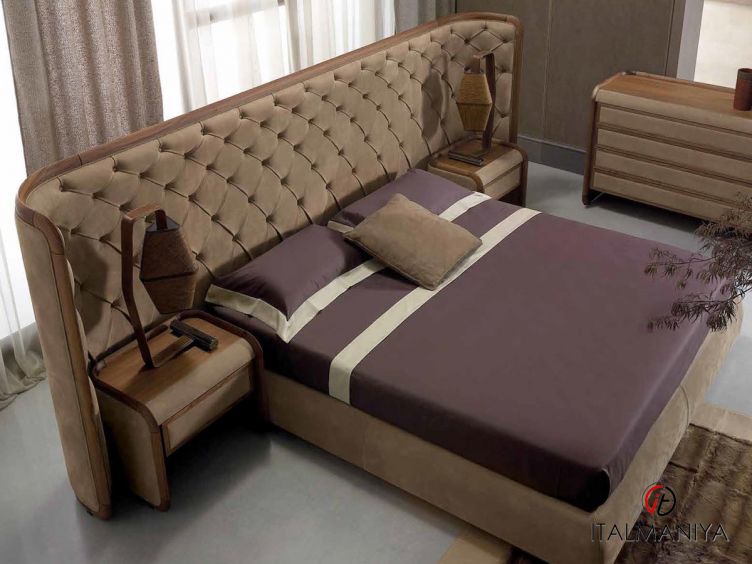 Фото 1 - Спальня Victory фабрики Ulivi (производство Италия) из массива дерева серого цвета в стиле арт-деко