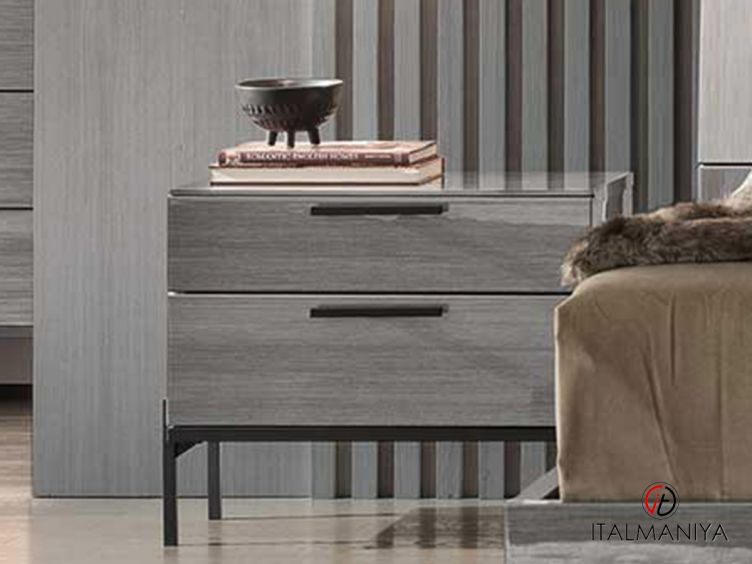 Фото 1 - Тумба прикроватная Novecento AIT.BST.NV.13 фабрики Alf (производство Италия) из МДФ серого цвета в современном стиле