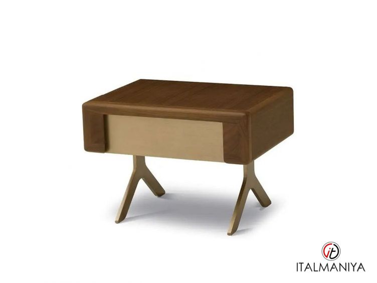 Фото 1 - Тумба прикроватная Eve фабрики Ulivi (производство Италия) из массива дерева коричневого цвета в современном стиле