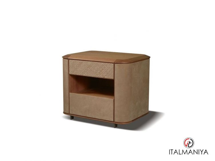 Фото 1 - Тумба прикроватная Love фабрики Ulivi (производство Италия) из массива дерева серого цвета в современном стиле