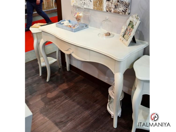 Фото 1 - Туалетный столик Paola BS.LDT.PO.3 фабрики Brevio Salotti (производство Италия) из массива дерева белого цвета в классическом стиле
