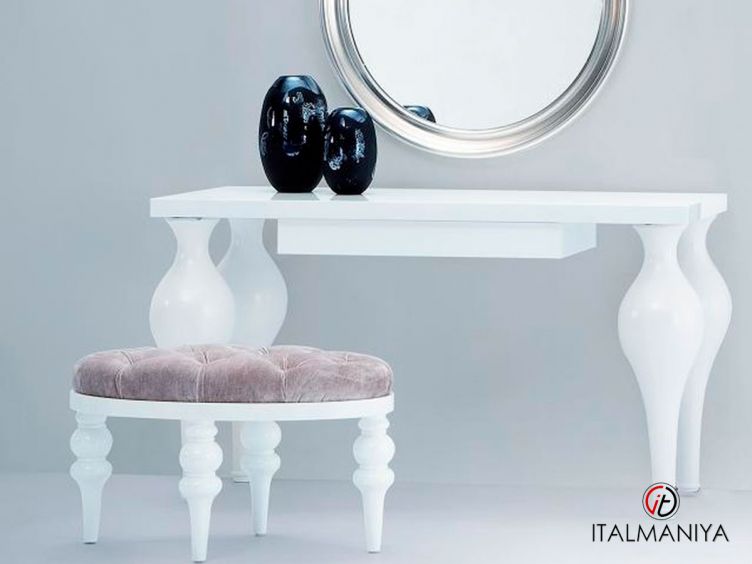 Фото 1 - Туалетный столик Palermo FB.LDT.PL.27 фабрики Fratelli Barri (производство Италия) из массива дерева белого цвета в стиле арт-деко
