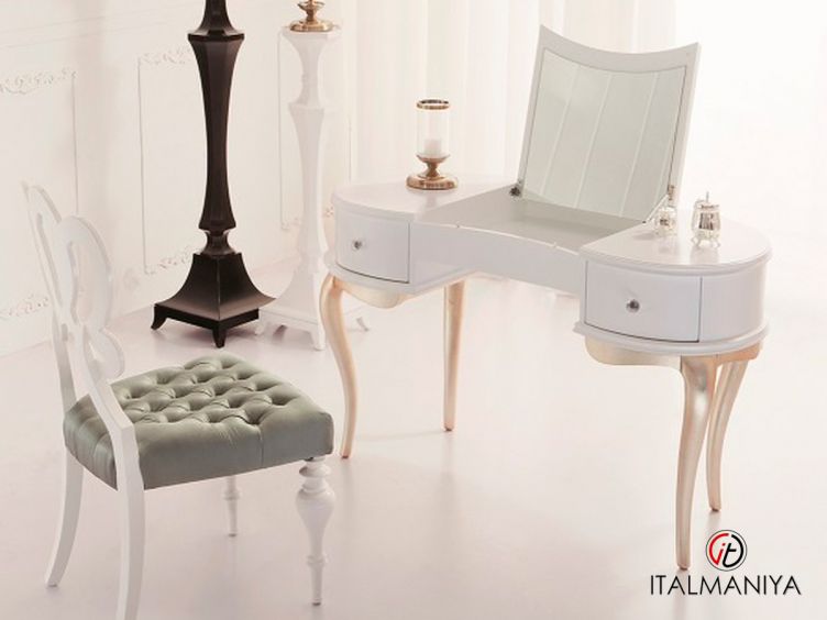 Фото 1 - Туалетный столик Rimini FB.LDT.RIM.691 фабрики Fratelli Barri (производство Италия) из МДФ белого цвета в стиле арт-деко