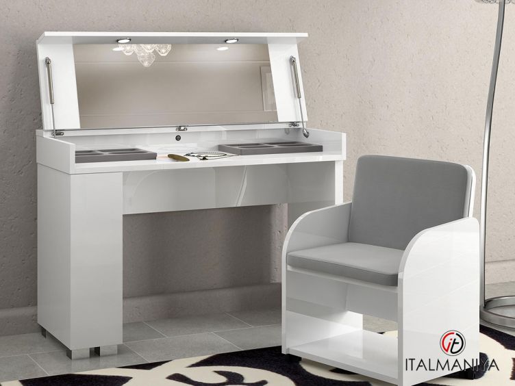 Фото 1 - Туалетный столик Dream фабрики Status (производство Италия) из МДФ белого цвета в современном стиле