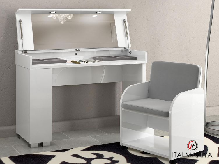 Фото 1 - Туалетный столик Volare фабрики Status (производство Италия) из МДФ белого цвета в современном стиле