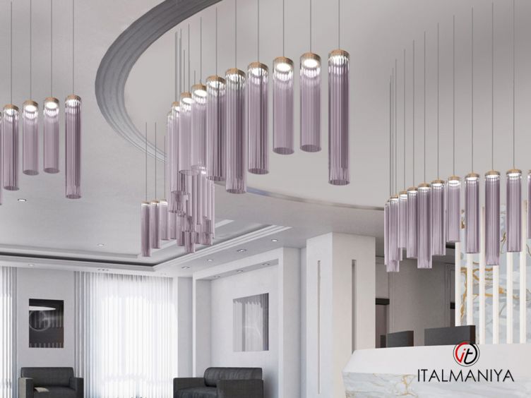 Фото 1 - Люстра Itala фабрики Euroluce из стекла в стиле лофт