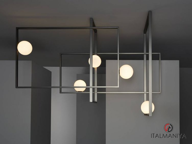 Фото 1 - Потолочный светильник Mondrian glass фабрики Venicem (производство Италия) из металла в современном стиле