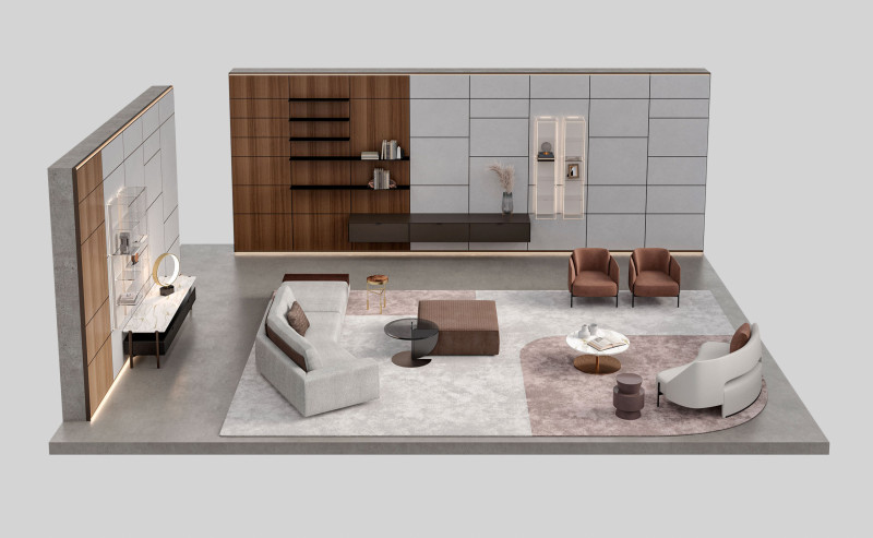 Фото 3 - Композиция мебели для гостиной от итальянской фабрики MisuraEmme