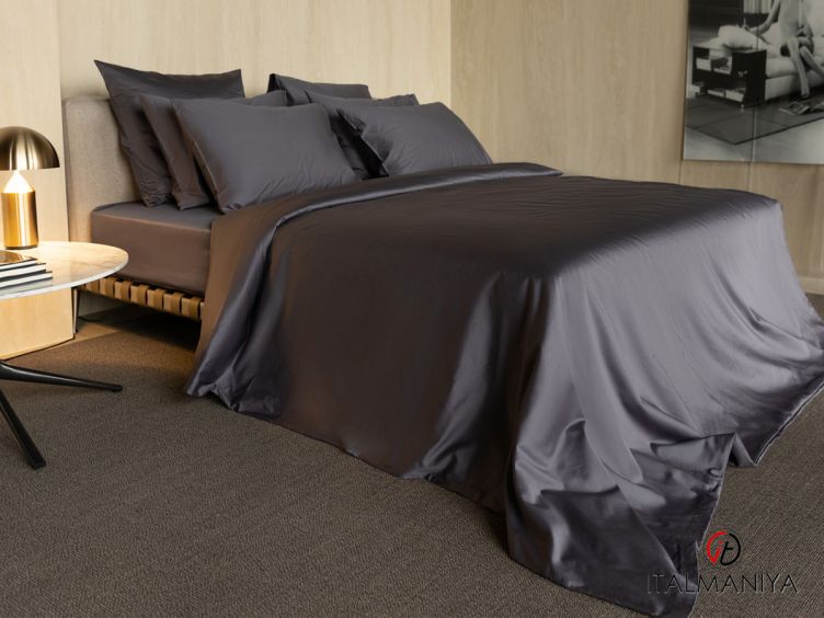 Фото 1 - Комплект постельного белья в графитно-сером, сатин, 1-спальный, простынь 90x200 М.090.07.004 от Mollen графитно-серого цвета