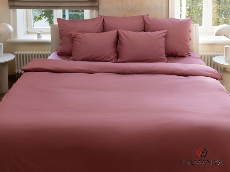 Фото 1 - Комплект постельного белья в вишнево-ягодном, сатин, 1-спальный, простынь 90x200 М.090.12.004 от Mollen вишнево-ягодного цвета